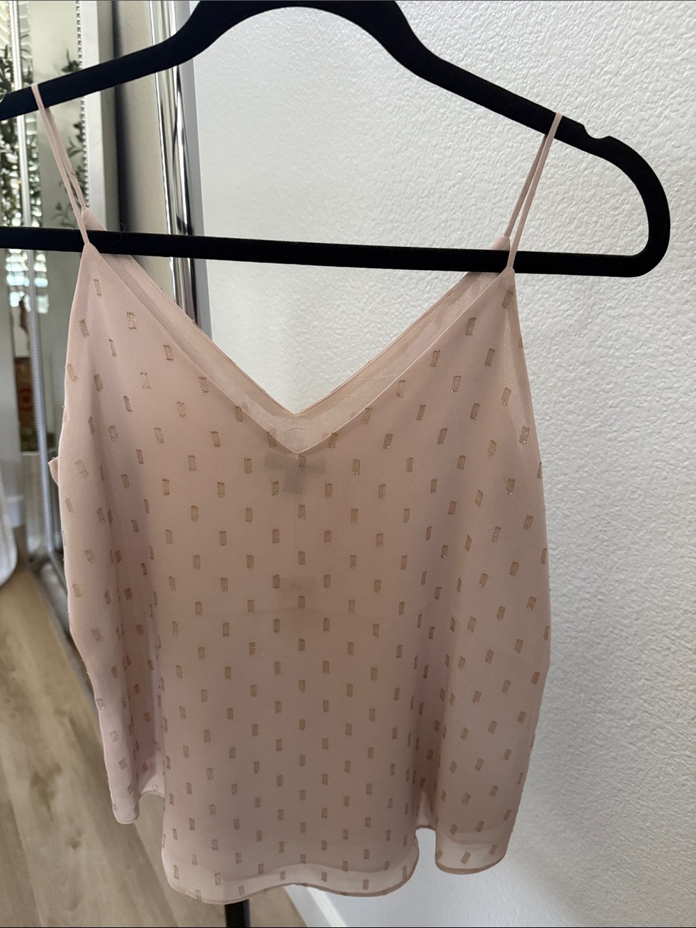 Express Blush Pink Camisole with Gold Dot Detail